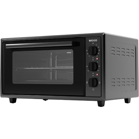 Wiggo WMO-E456(B) - Vrijstaande Mini Oven - 45 liter - 2000 Watt - Timer - Zwart