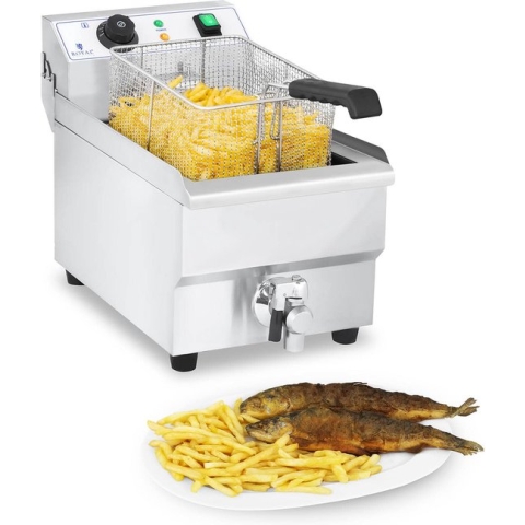 Royal Catering Elektro - friteuse - 10 liter met afvoerkraan