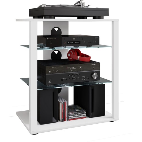 VCM Hifi Meubelrek Kast Phono Plank Glas Phono Media Plank Folus Hifi Meubelrek Kast Phono Plank Glas Phono Media Plank Folus