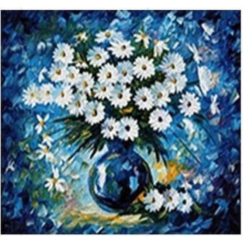 Wizardi Diamond Painting Bouquet of daisies 48x38 cm