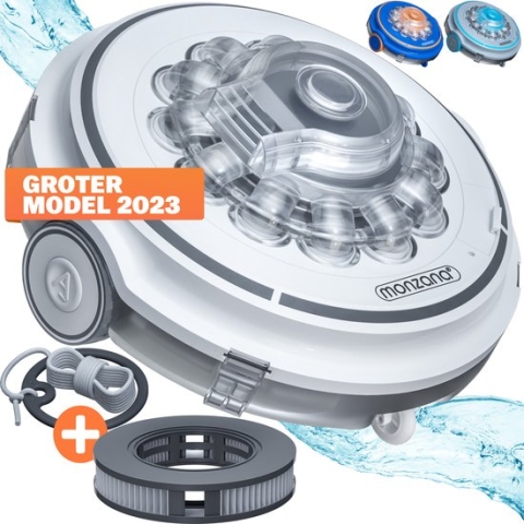 Monzana Zwembadrobot Poolboy600 – Draadloos met Batterij – Wit
