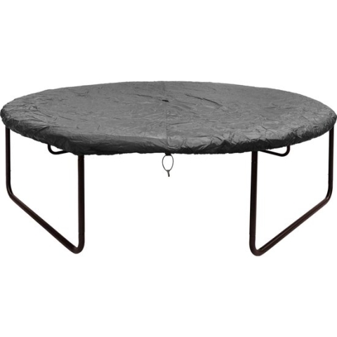 Trampoline beschermhoes Rond 300 - 305 cm antraciet - Winter afdekhoes - Afdekhoes trampoline PVC - afdekzeil - stevige bevestiging