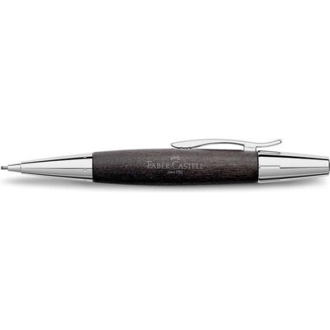 Faber-Castell vulpotlood - E-motion - chroom zwart perenhout - FC-138383