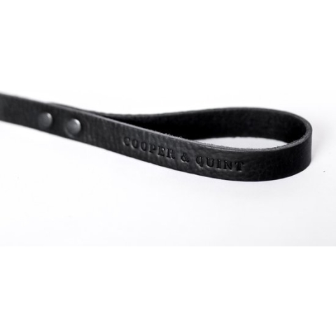Cooper & Quint No Fuss - Hondenriem Leer - All Black - Broad