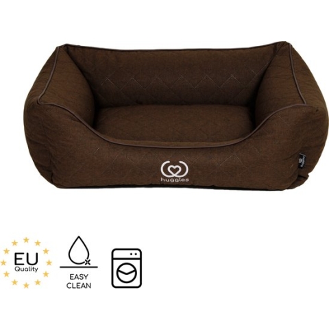 Huggles Savana Hondenmand - Hondenkussen Hondenbed Mand voor honden - M 85cm - Bruin