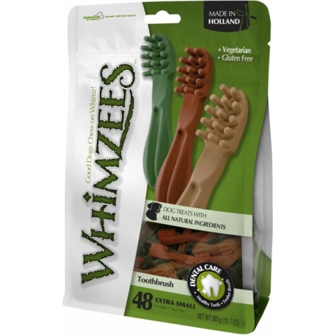 6x Whimzees Hondensnack Tandenborstel Medium 12 stuks