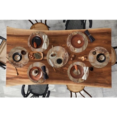 Ronde placemats - Onderlegger - Placemats rond - Boomschors - Boomstam - Hout - 8 stuks