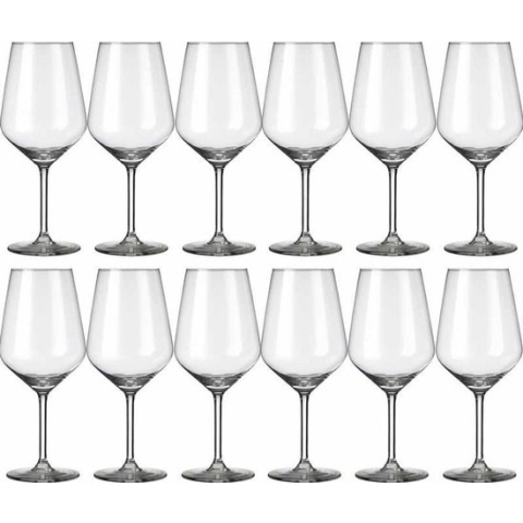 12x Luxe wijnglazen voor witte wijn 380 ml Carre - 38 cl - Witte wijn glazen - Wijn drinken - Wijnglazen van glas