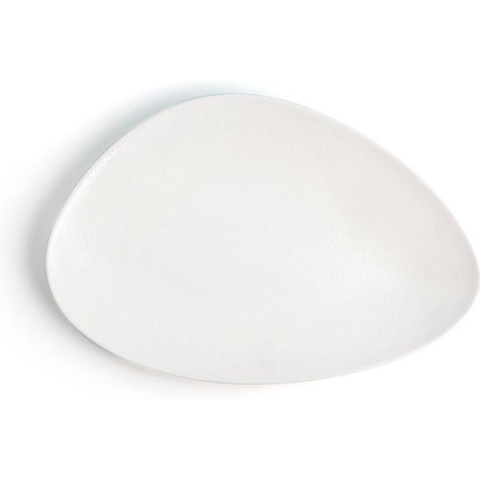 Platt tallrik Ariane Antracita Driehoekig Keramisch Wit (Ø 29 cm) (6 Stuks)