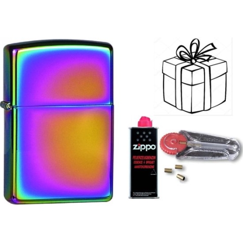 Geschenkset Zippo- ZIPPO met ZIPPO BENZINE en Vuursteentjes-uniek cadeau