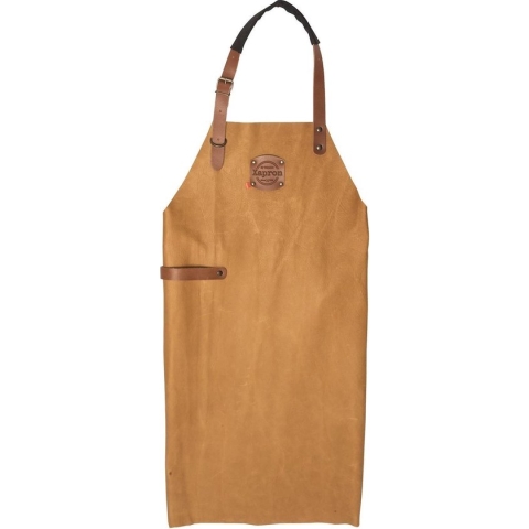Xapron - New York Schort met Schouderbanden Large Leer - Leer - Zwart