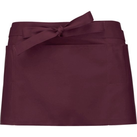 Awesome-Gifts - Professionele Horeca Sloof - K896 Bistro schort - Heupschort - Serveerschort - unisex - kort - 70 x 26 cm - per 10 stuks - onbedrukt - Bordeaux / Wine