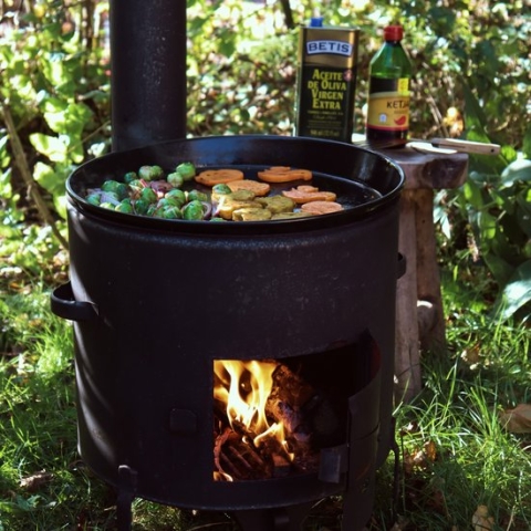VUUR LAB.® BBQ Buiten kookkachel-set Ø36 compleet (tot 6 personen).