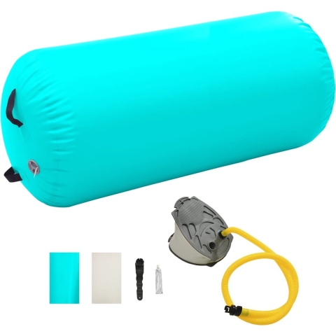 vidaXL-Gymnastiekrol-met-pomp-opblaasbaar-120x75-cm-PVC-groen