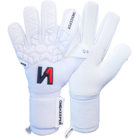 ONEKEEPER - Ace White - Keepershandschoenen - Maat 11 - Elastieke Band - Antislip - Negatieve Naad - Rubber Punchzone