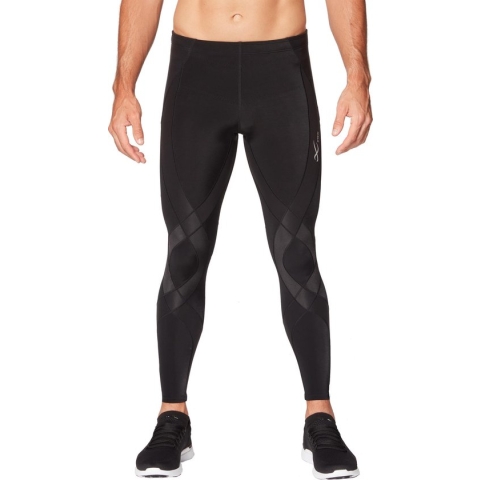 CW-X - Generator Compressiebroek - korte hardloopbroek - lang - heup, rug, hamstring en knie ondersteuning - heren - Zwart - maat M