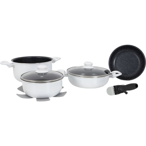 Gimex - Pannenset - Inductie - Wit - 7-Delig