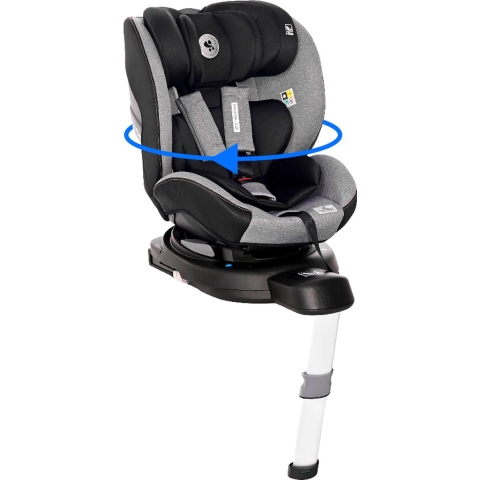 Lorelli Proxima 360° Autostoel - Isofix - Draaibaar - Grijs & Zwart - Autostoel groep 0/1