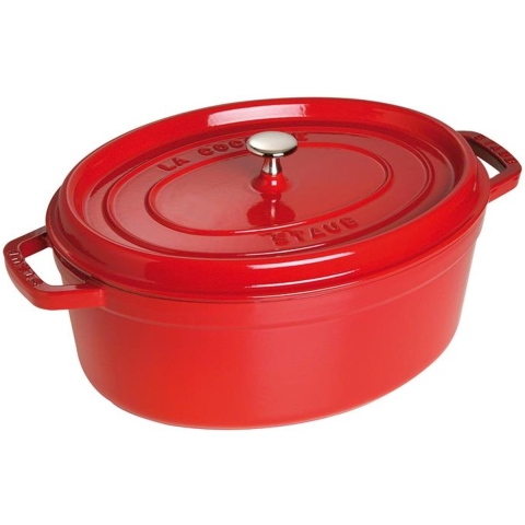 Staub Ovale Cocotte 31 cm - kers 5,5 l | Potten&Pannen | Keuken&Koken - Keukengerei | 1103106