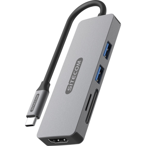 Sitecom CN-5501 5-in-1 USB-C Multiport Adapter | USB-Hubs | Accessoires&Toebehoren - Computer toebehoren | 8716502031528