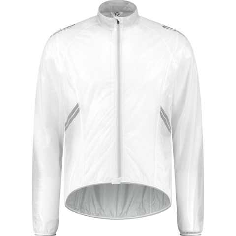 21Virages Fiets regenjack 15000MM waterdicht en ademend Unisex Bruto Transparant Wit  - L