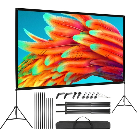 VISULAPEX 100" Leinwand Beamer HD 4K, 16: 9