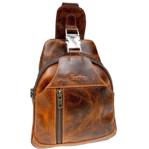 SEDNA vintage slingbag Windsor, 100% leer.