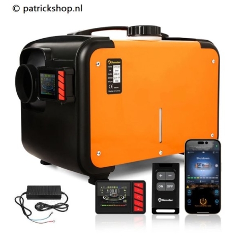 Kachel/Verwarming alles in 1, 8KW 12V/24V/230V Diesel Standkachel Met Afstandsbediening, Bluetooth, LCD Monitor voor RV, camper, Vrachtwagens, Boten, Auto’s