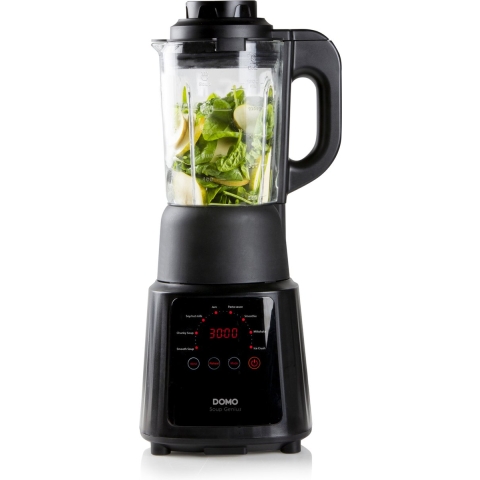 DOMO DO726BL Soepmaker Soup Genius - Blender - 1,2 L - 8 programma's - Zwart