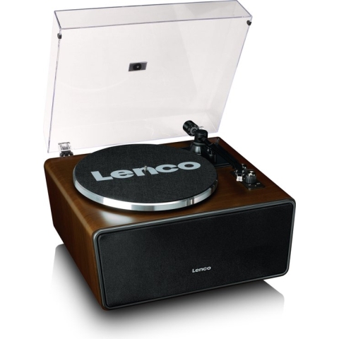 Lenco LS-470WA - Platenspeler met ingebouwde 80W Speakers en Bluetooth - Walnoot
