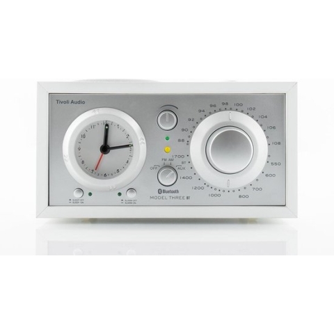 Tivoli Audio - Model 3 BT w/ USB - Wekkerradio met Bluetooth - Wit/Zilver