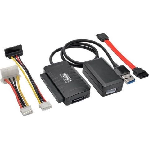 Tripp-Lite U338-06N USB 3.0 SuperSpeed to SATA/IDE Adapter with Built-In USB Cable, 2.5 in., 3.5 in. and 5.25 in. Hard Drives TrippLite