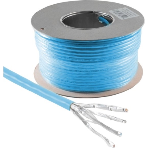 S/FTP CAT8.1 40 Gigabit Netwerkkabel - CU - 22AWG - Stug - LSZH - 100 meter - Blauw