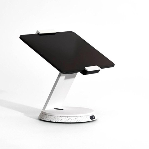 Bouncepad Eddy tafelstandaard, Tablet houder tafel universeel, wit