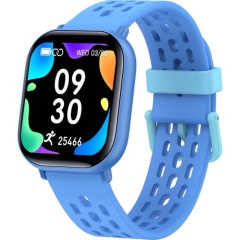 Belesy® HAPPYTIME - Smartwatch Jongens – Kinder Horloge – Stappenteller – Calorieën –Hartslag – Sporten –Je eigen foto als wijzerplaat - Kleurenscherm - Full Touch – Blauw - Siliconen - Moederdag