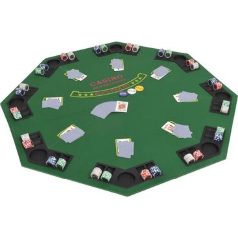 LAHA Poker Tafelblad - Pokertafel - Pokerkleed - Pokermat - Poker Tafel - Poker Laken - Pokertafel Inklapbaar - Achthoekig