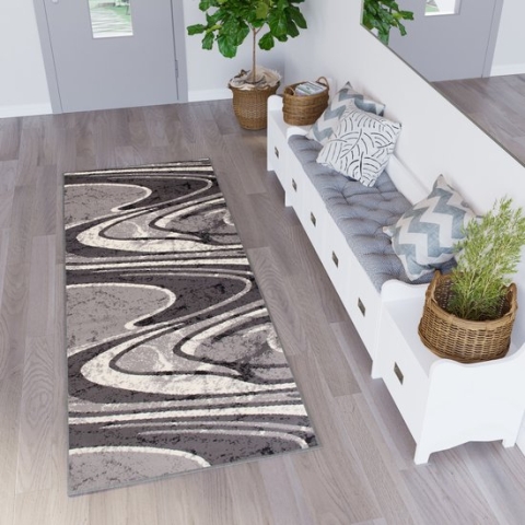 Tapiso Dream Tapijt Loper Gangloper Vloerkleed Grijs Maat- 80x750