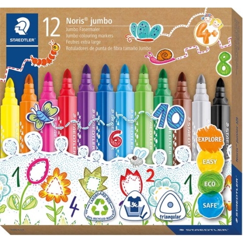 Staedtler Viltstift Noris 328 JUMBO, 12 stiften 10 stuks