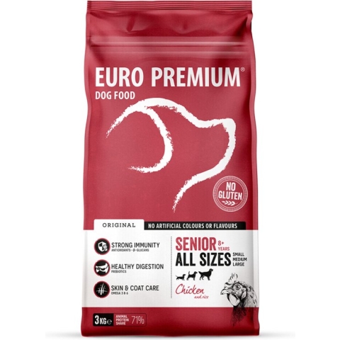 4x Euro-Premium Senior Kip - Rijst 3 kg
