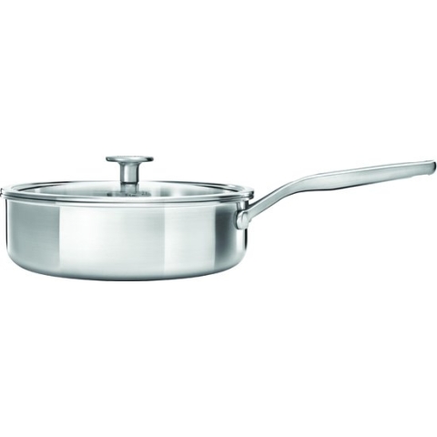 KitchenAid Multi-Ply RVS Hapjespan - ø 24cm 3,1L - met glazen deksel - PFAS-vrij