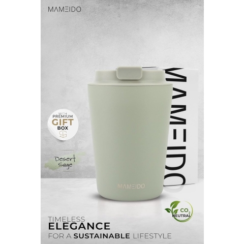 Thermosbeker 350ml Desert Sage - Koffiemok gemaakt van roestvrij staal dubbelwandig geïsoleerd, lekvrij - Coffee to go Mok
