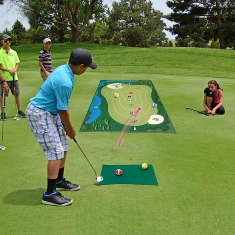 Golf Game Set - Golfspeelmat voor Training en Plezier - Golf Mat - Golfen - Perfect voor Game-party, Tailgating en Zowel Indoor als Outdoor Gebruik