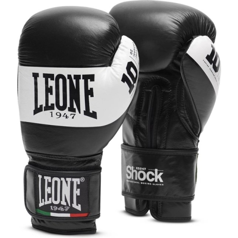 Leone (kick)bokshandschoenen Shock Zwart/Wit 16oz