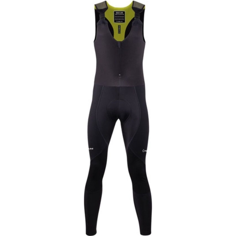 Nalini - Heren - Fietsbroek lang met Bretels - Winter Fietsbroek met Zeem - Thermo Wielrenbroek - Zwart - NEW ERGO XWARM BIB TIGHT - S