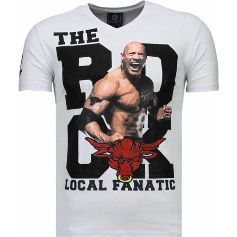 The Rock - Rhinestone T-shirt - Wit