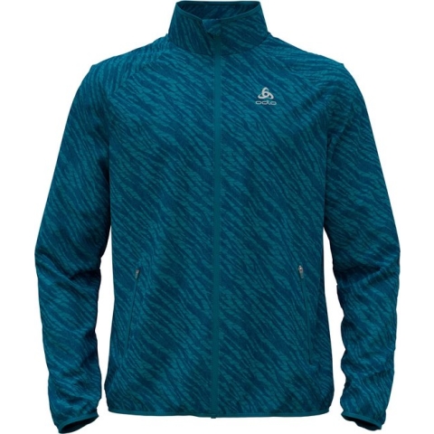 Odlo Jacket ESSENTIAL LIGHT PRINT BLAUW - Maat L