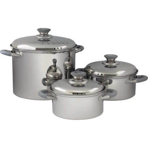 Eurotrail Pannenset Roma - RVS - 3 Delig - Grey
