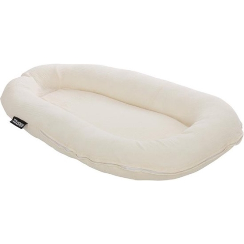 Snoozzz Babynestje knus nestje voor je baby met stevig matras - afneembare hoes - Hydrofiel katoen Champagne