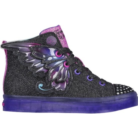 Skechers Twi-Lites 2.0 - Twinkle Wishe Meisjes Sneakers - Zwart/Multicolour - Maat 31