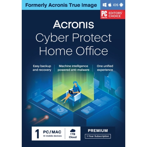 Acronis Cyber Protect Home Office Premium + 1 TB Acronis Cloud Storage - 1 Gebruiker/ 1 Jaar - Windows/MAC